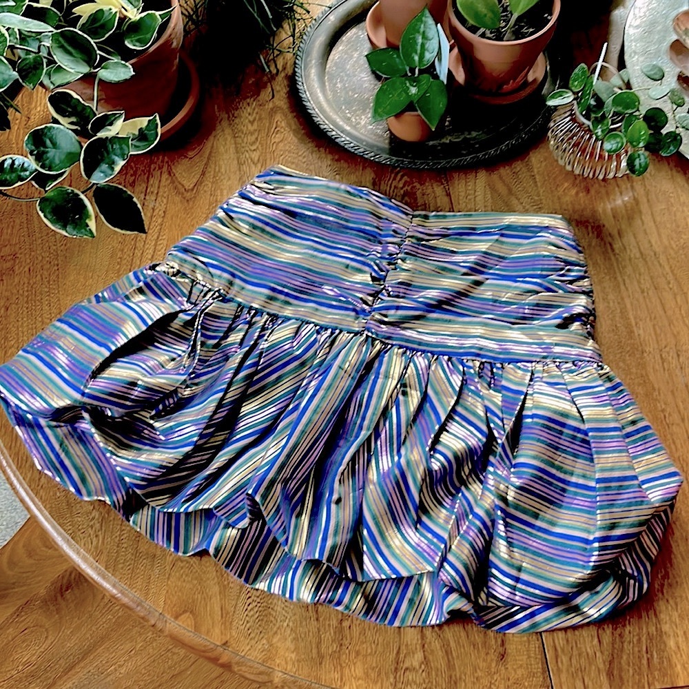 Bubble skirt ZARA Y2K Bubble Mini skirt gathered shine skirt